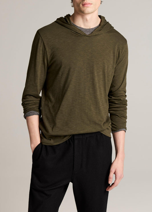 Vince Slub Pima Cotton Double-Layer Hoodie - Sweatshirts & Hoodies