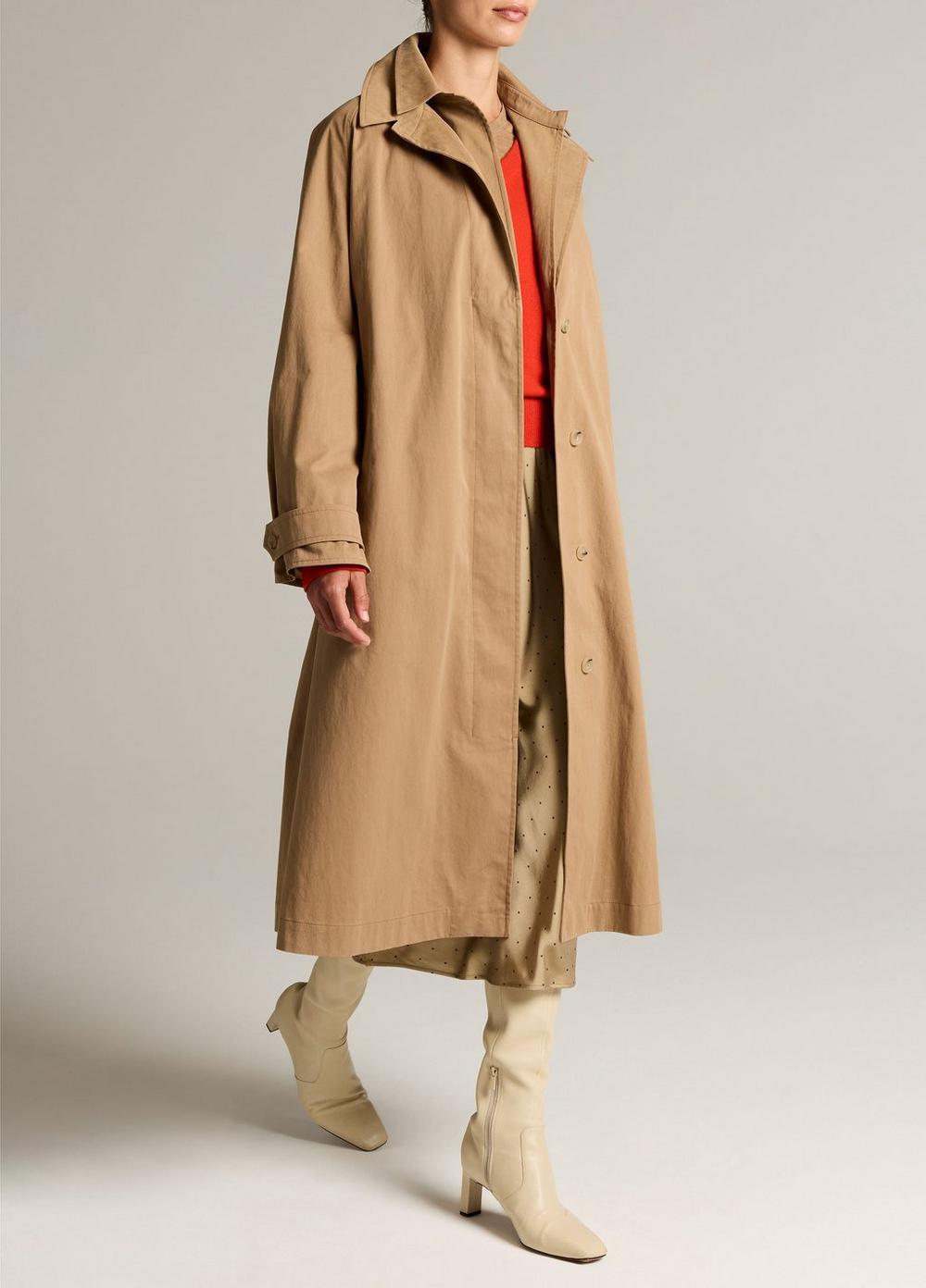 Vince Double-Collar Cotton-Blend Trench Coat - Coats