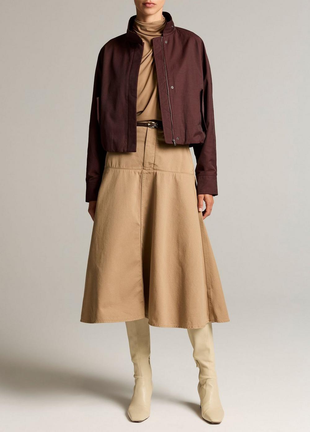Vince Cotton-Blend Funnel-Neck Jacket - Jackets