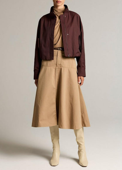 Vince Cotton-Blend Funnel-Neck Jacket - Jackets