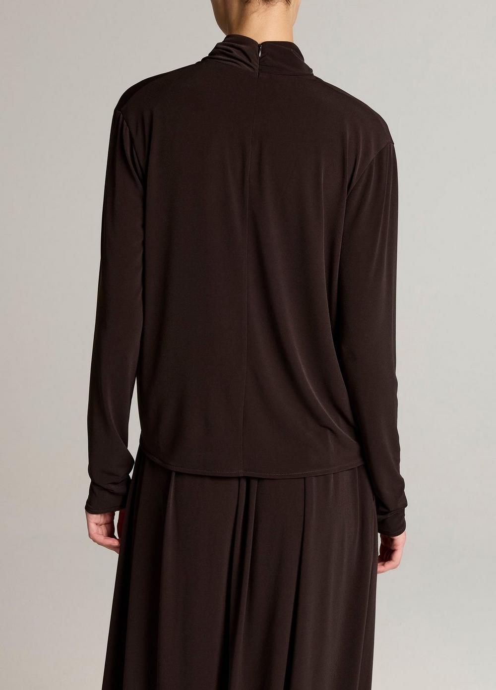 Vince Draped-Neck Long-Sleeve Top - Long Sleeve