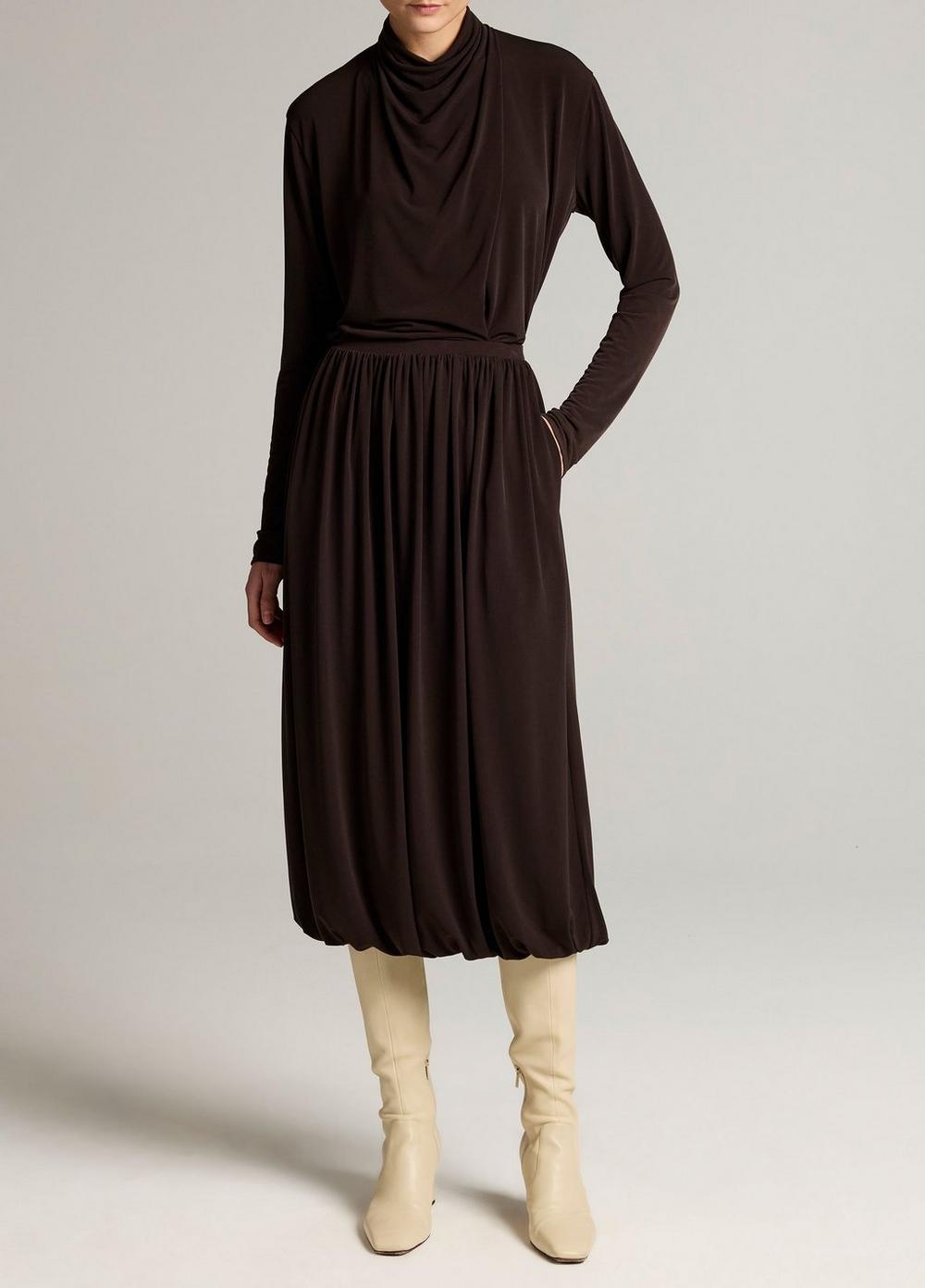 Vince Draped-Neck Long-Sleeve Top - Long Sleeve