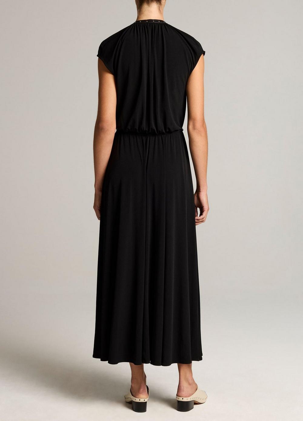 Vince Studded Matte Jersey Cap-Sleeve Dress - Dresses