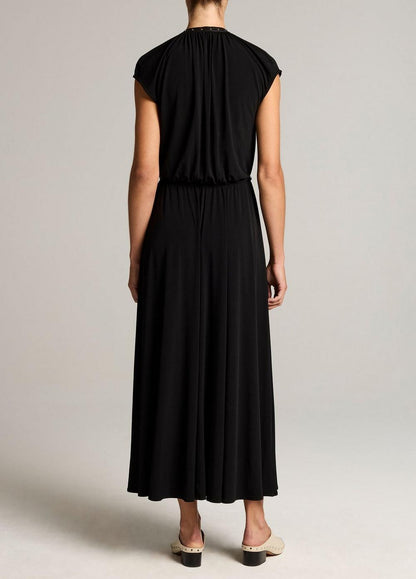 Vince Studded Matte Jersey Cap-Sleeve Dress - Dresses