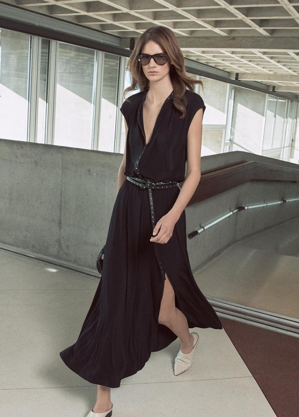 Vince Studded Matte Jersey Cap-Sleeve Dress - Dresses