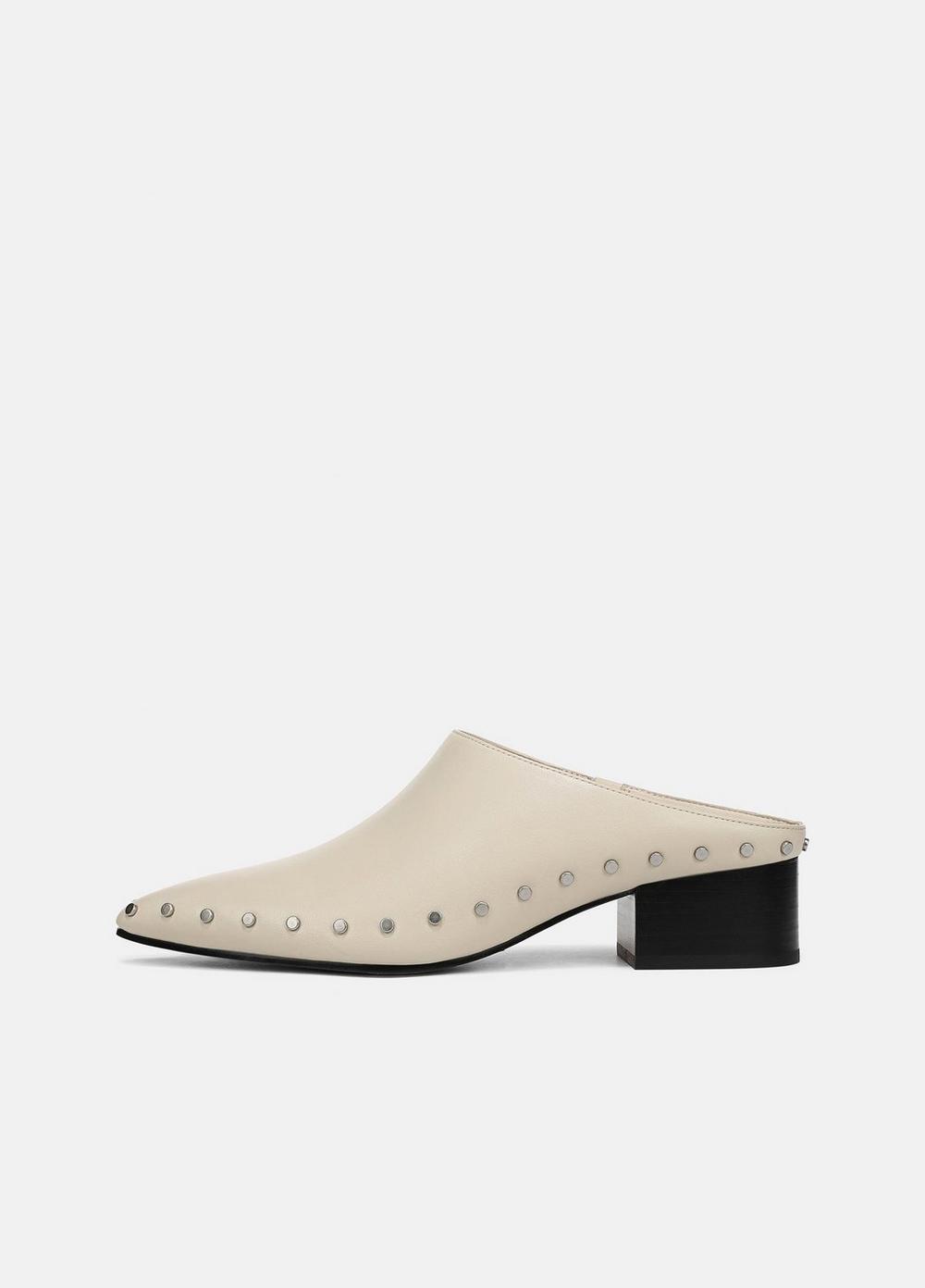 Vince August Studded Leather Mule - Heels