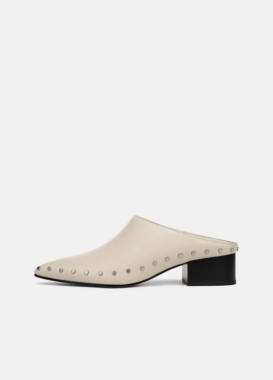 Vince August Studded Leather Mule - Heels