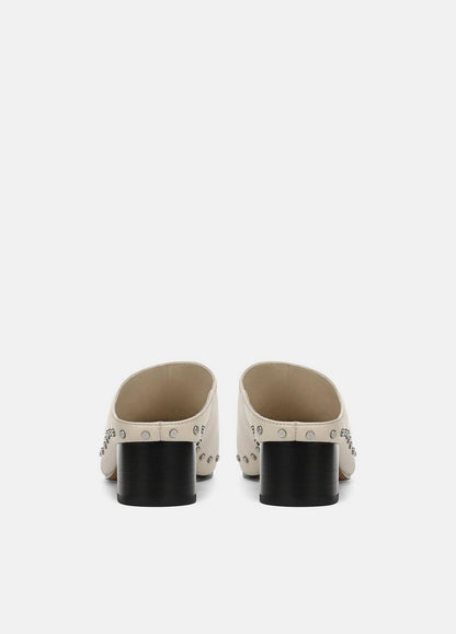 Vince August Studded Leather Mule - Heels