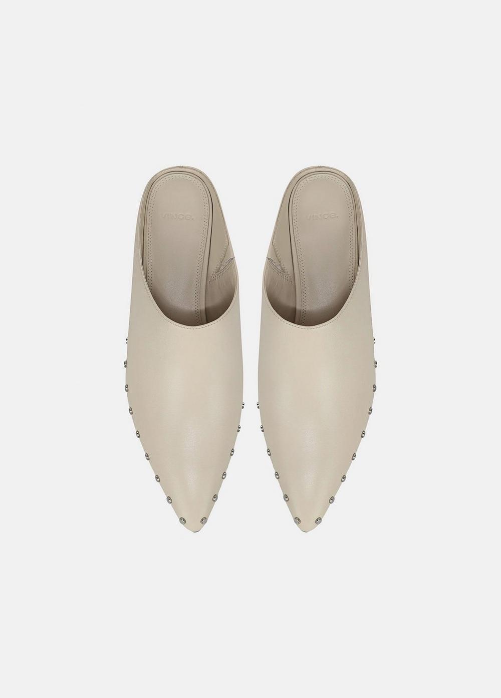 Vince August Studded Leather Mule - Heels