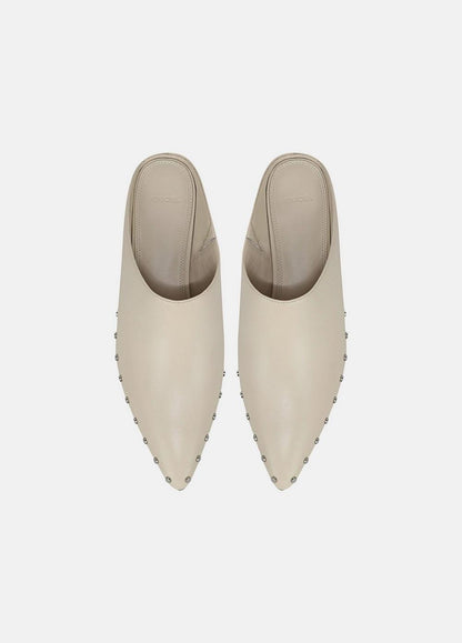 Vince August Studded Leather Mule - Heels