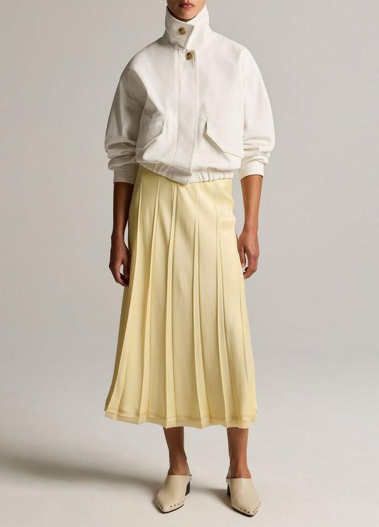 Vince Raw-Edge Satin Skirt - Skirts