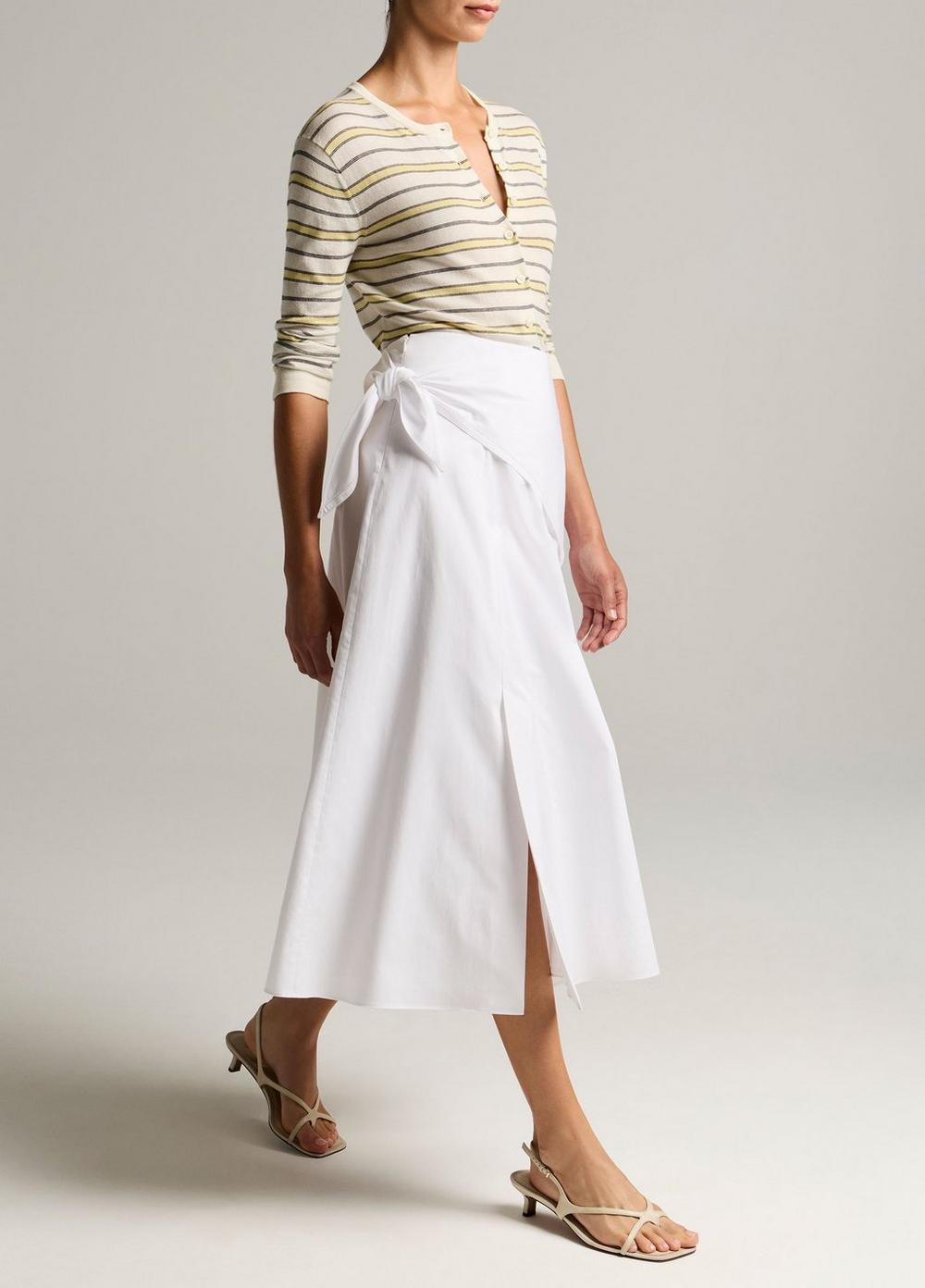Vince Cotton Scarf-Tie Skirt - Skirts