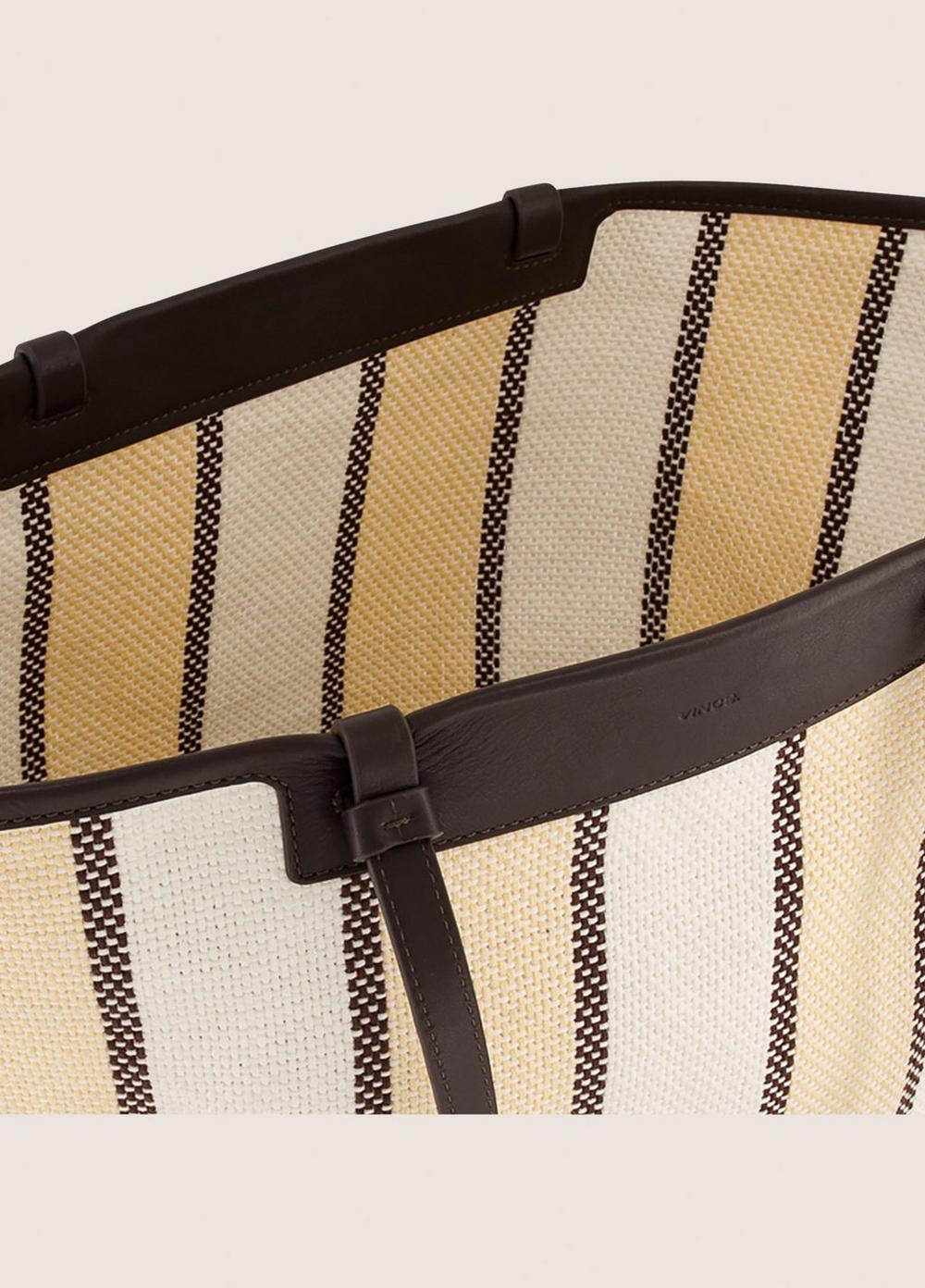 Vince Marin Woven Cotton Large Tote - Handbags