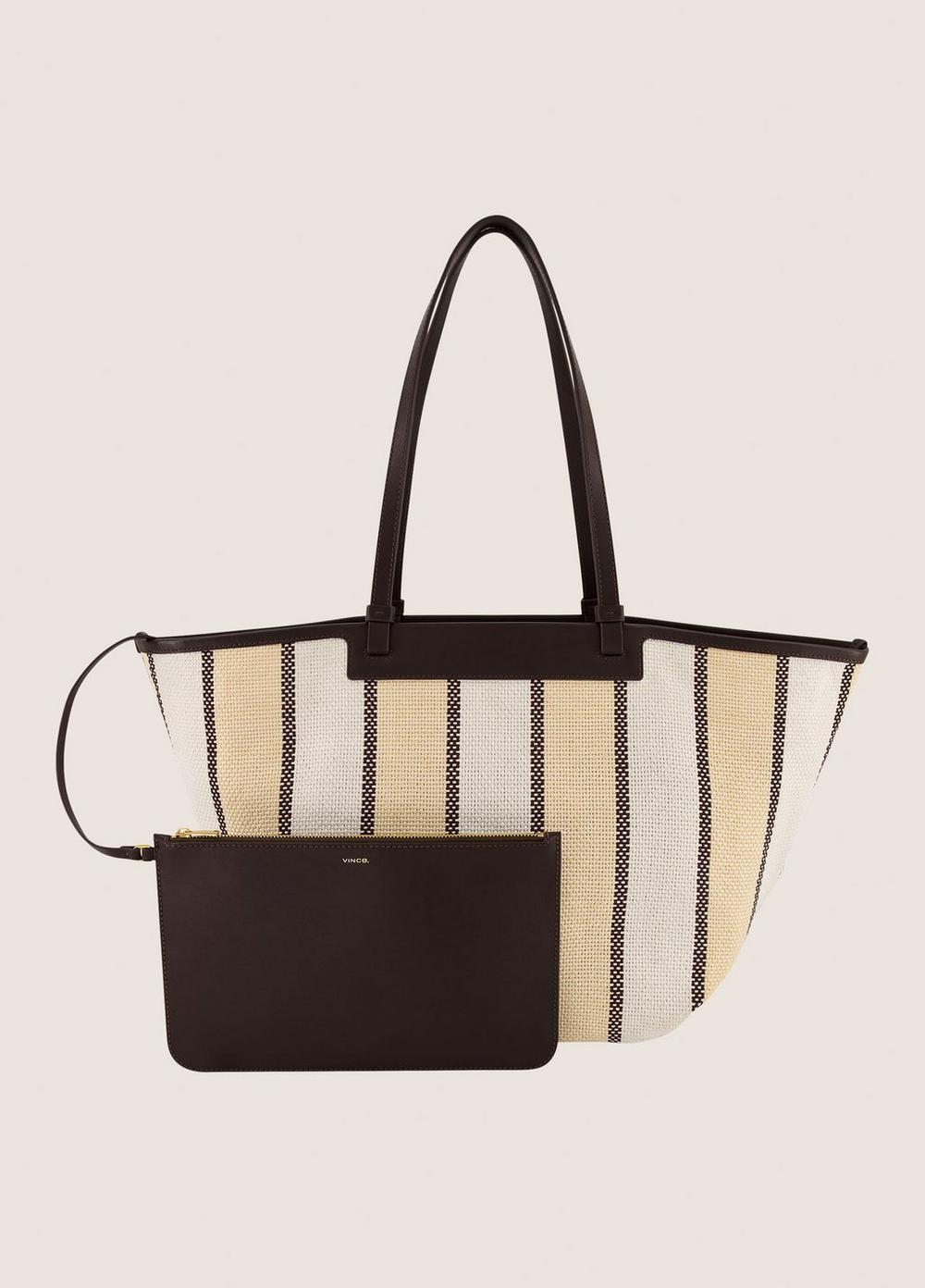 Vince Marin Woven Cotton Large Tote - Handbags