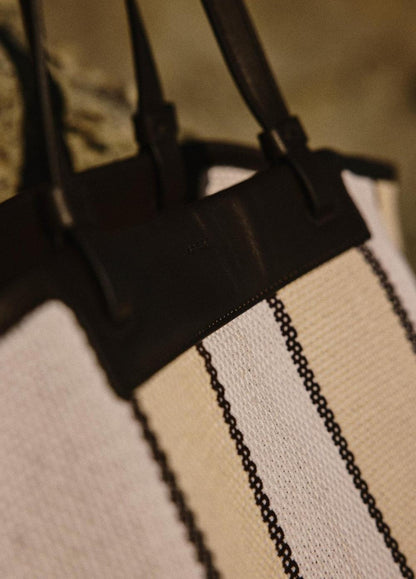 Vince Marin Woven Cotton Large Tote - Handbags