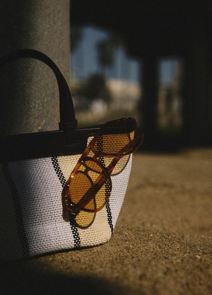 Vince Marin Woven Cotton Mini Tote - Handbags