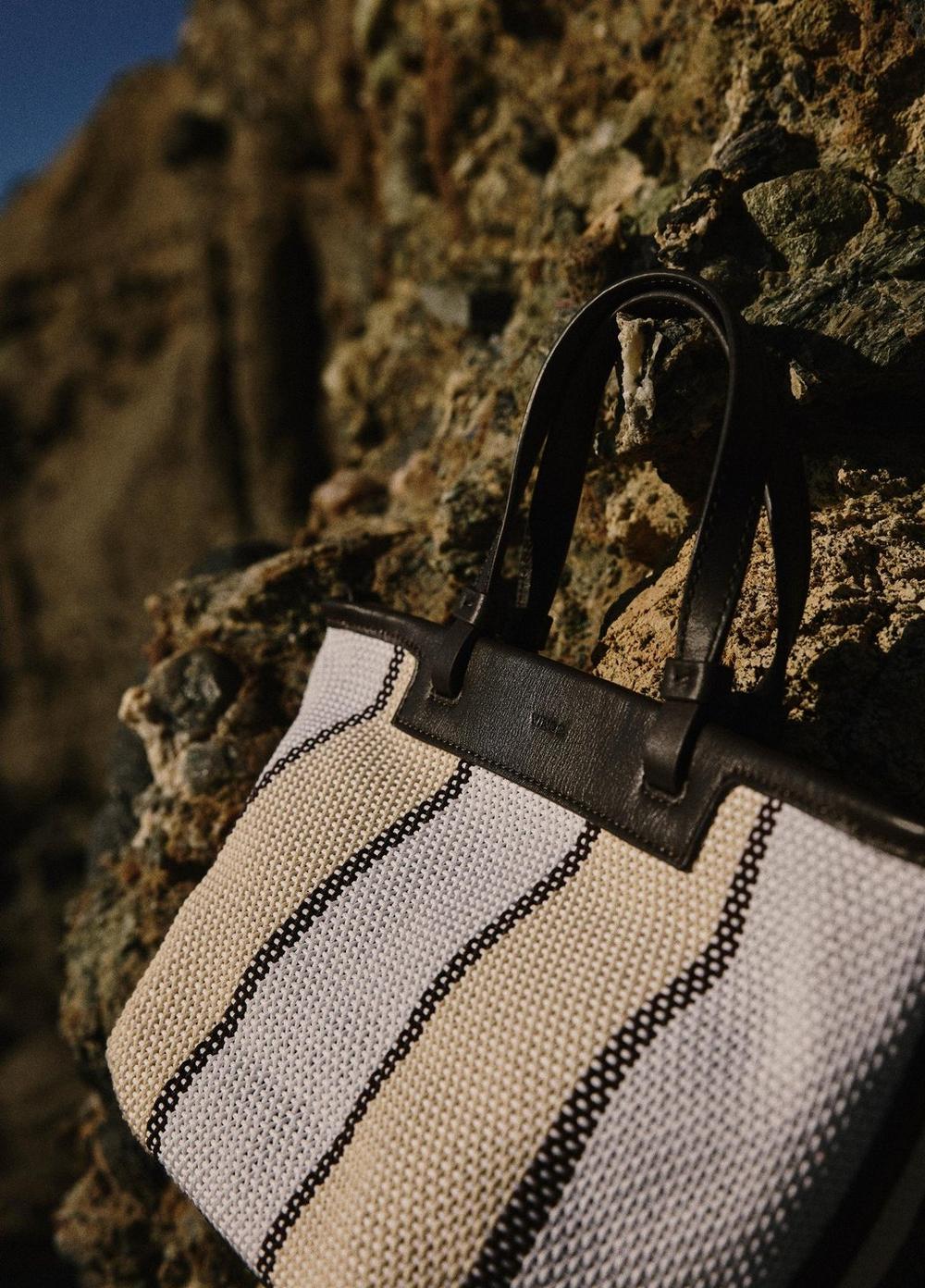 Vince Marin Woven Cotton Mini Tote - Handbags