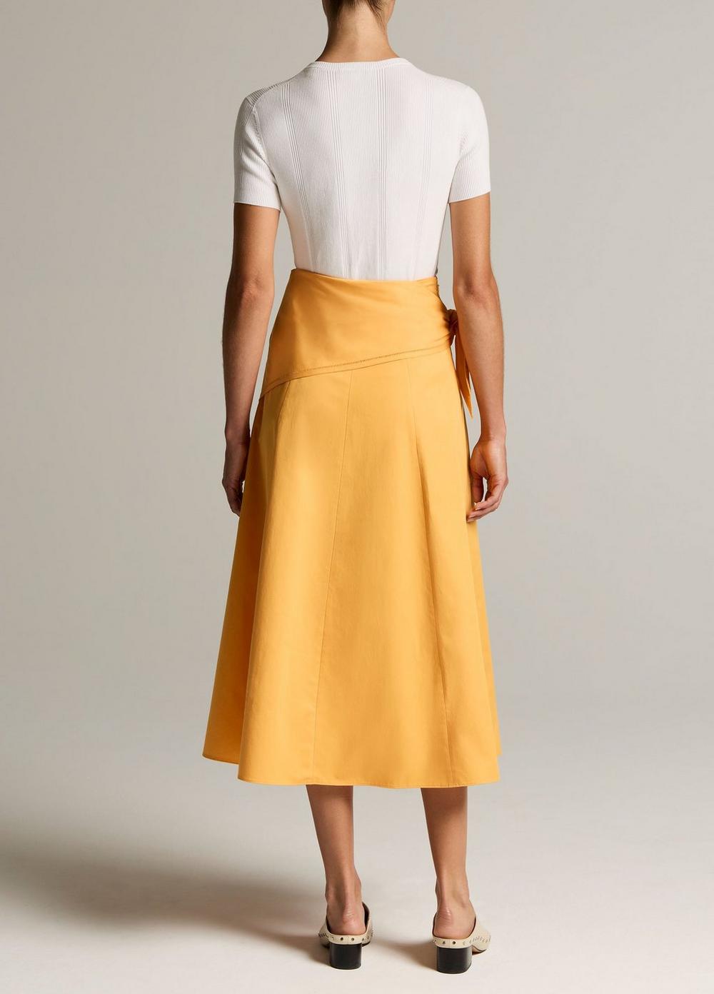 Vince Cotton Scarf-Tie Skirt - Skirts