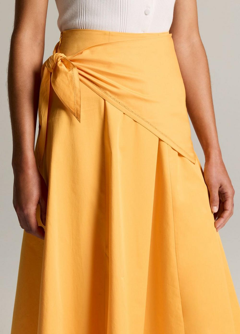 Vince Cotton Scarf-Tie Skirt - Skirts