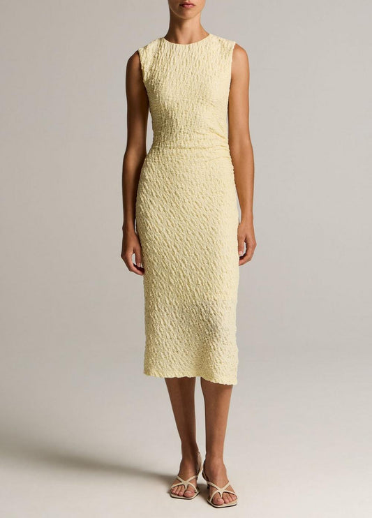 Vince Smocked Cotton-Blend Side-Drape Dress - Dresses