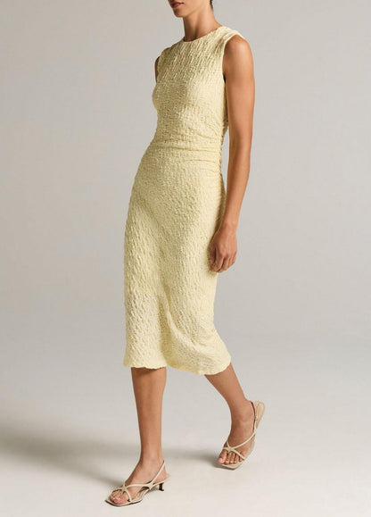 Vince Smocked Cotton-Blend Side-Drape Dress - Dresses