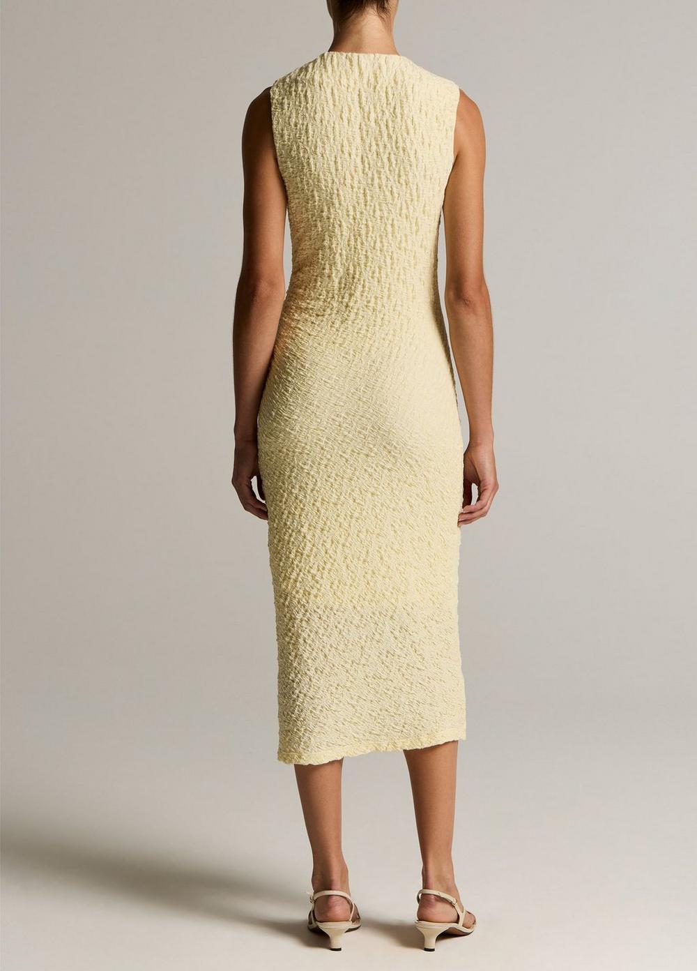 Vince Smocked Cotton-Blend Side-Drape Dress - Dresses