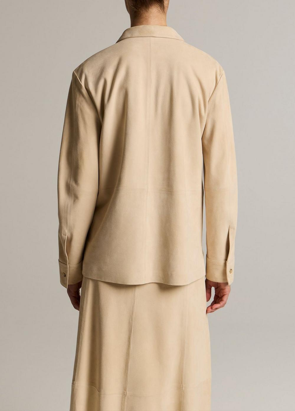 Vince Suede Paneled Shirt Jacket - Jackets