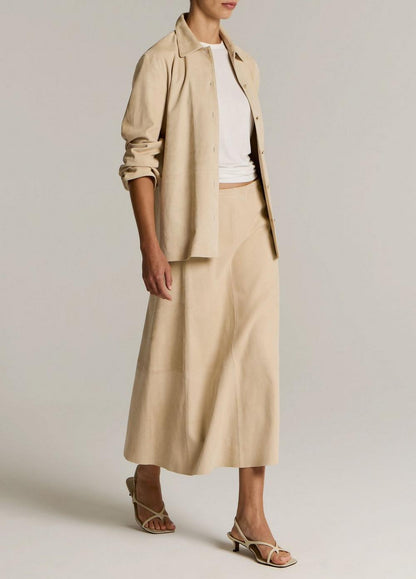 Vince Suede Paneled Skirt - Skirts