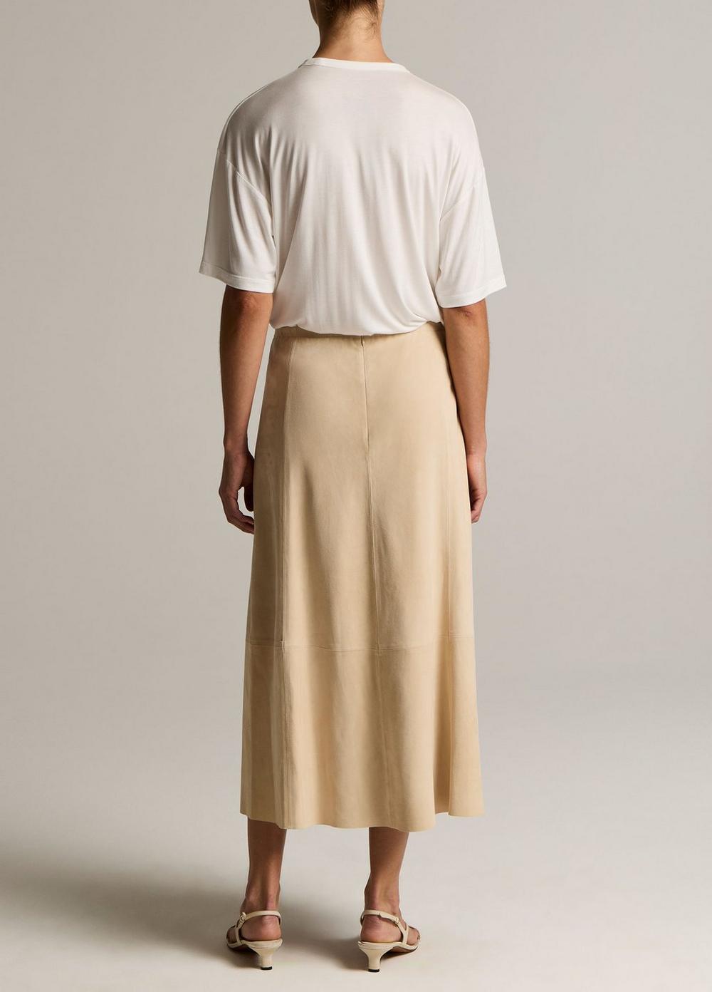 Vince Suede Paneled Skirt - Skirts