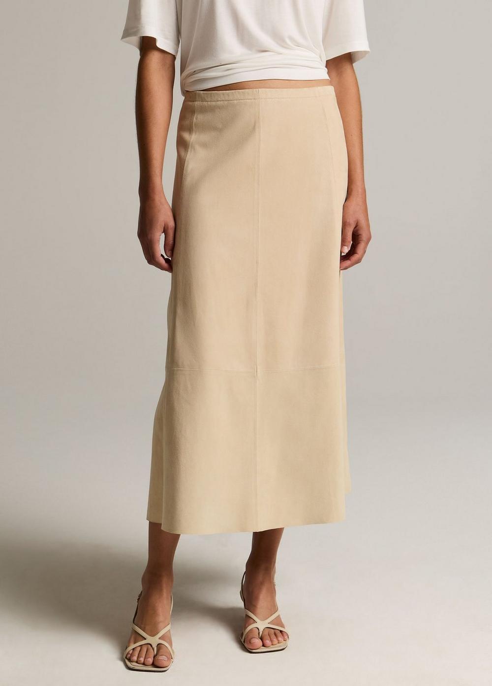 Vince Suede Paneled Skirt - Skirts