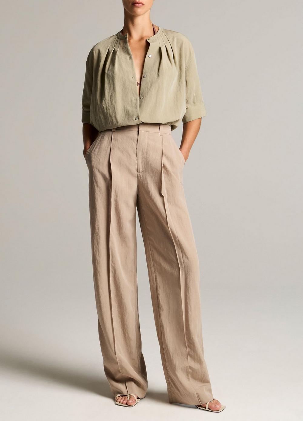Vince High-Rise Pleated Trouser - Wide Leg