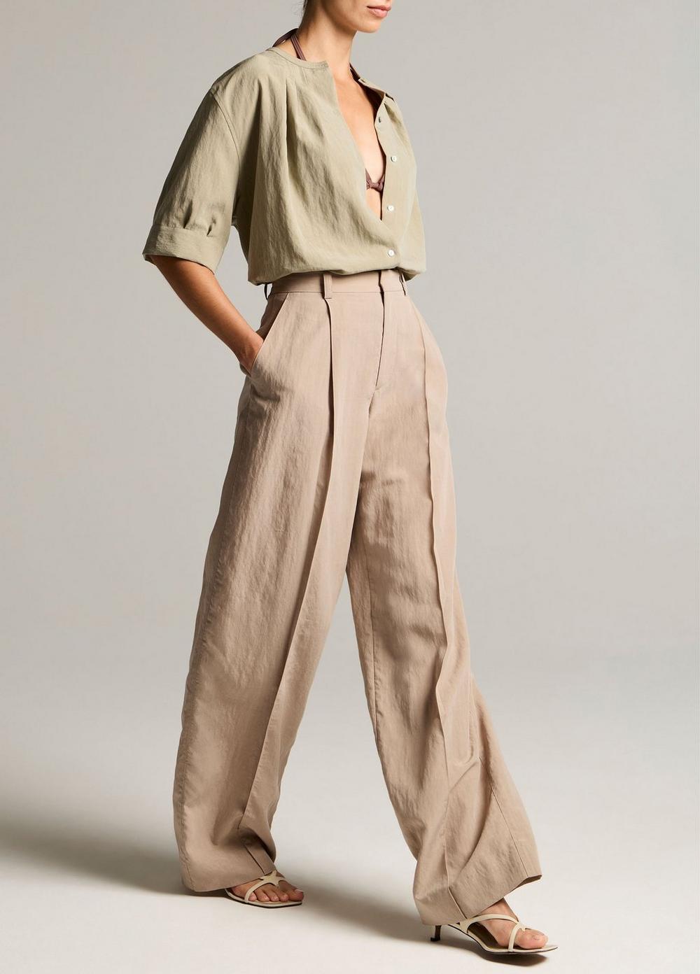 Vince High-Rise Pleated Trouser - Wide Leg