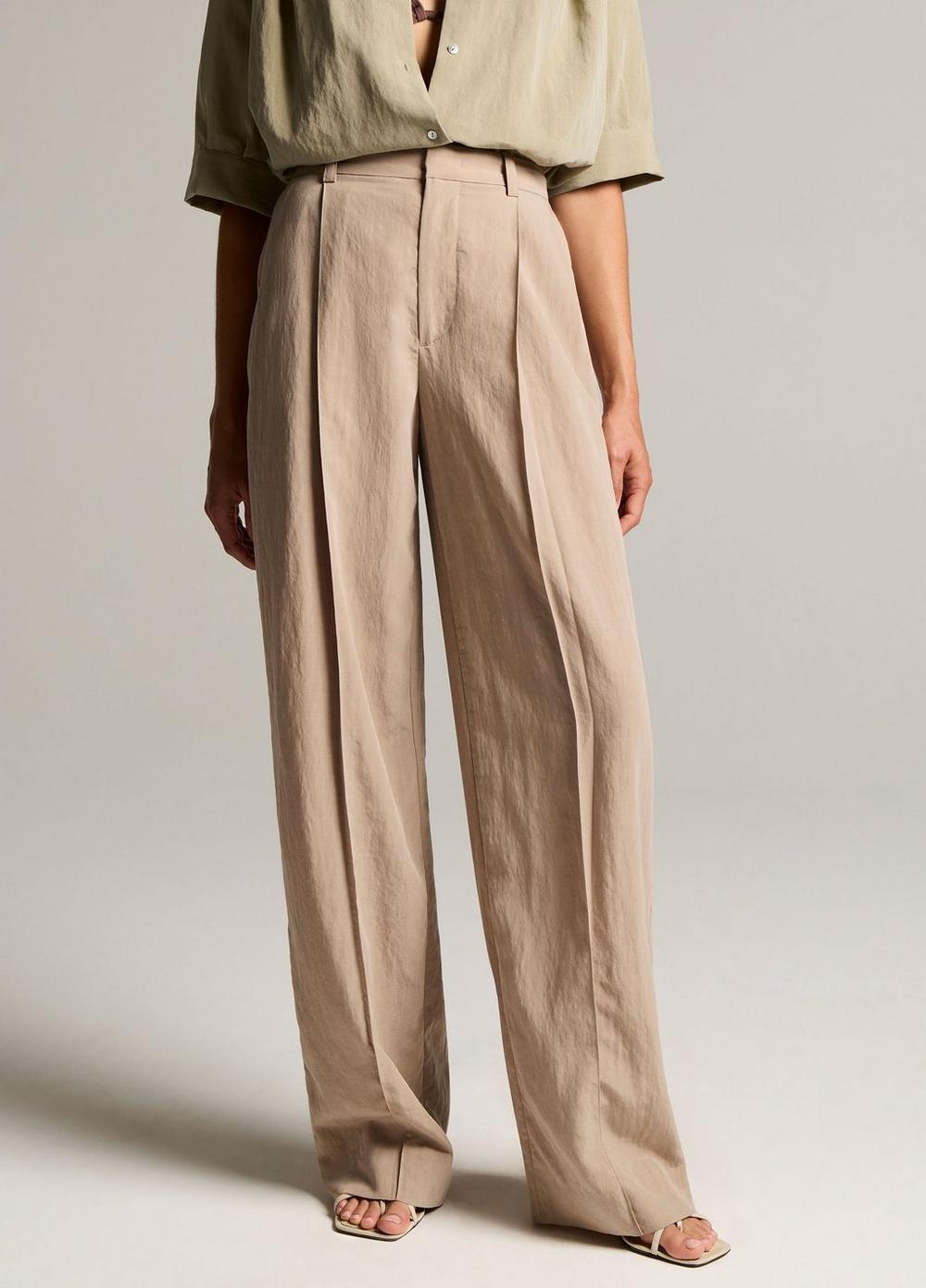 Vince High-Rise Pleated Trouser - Wide Leg