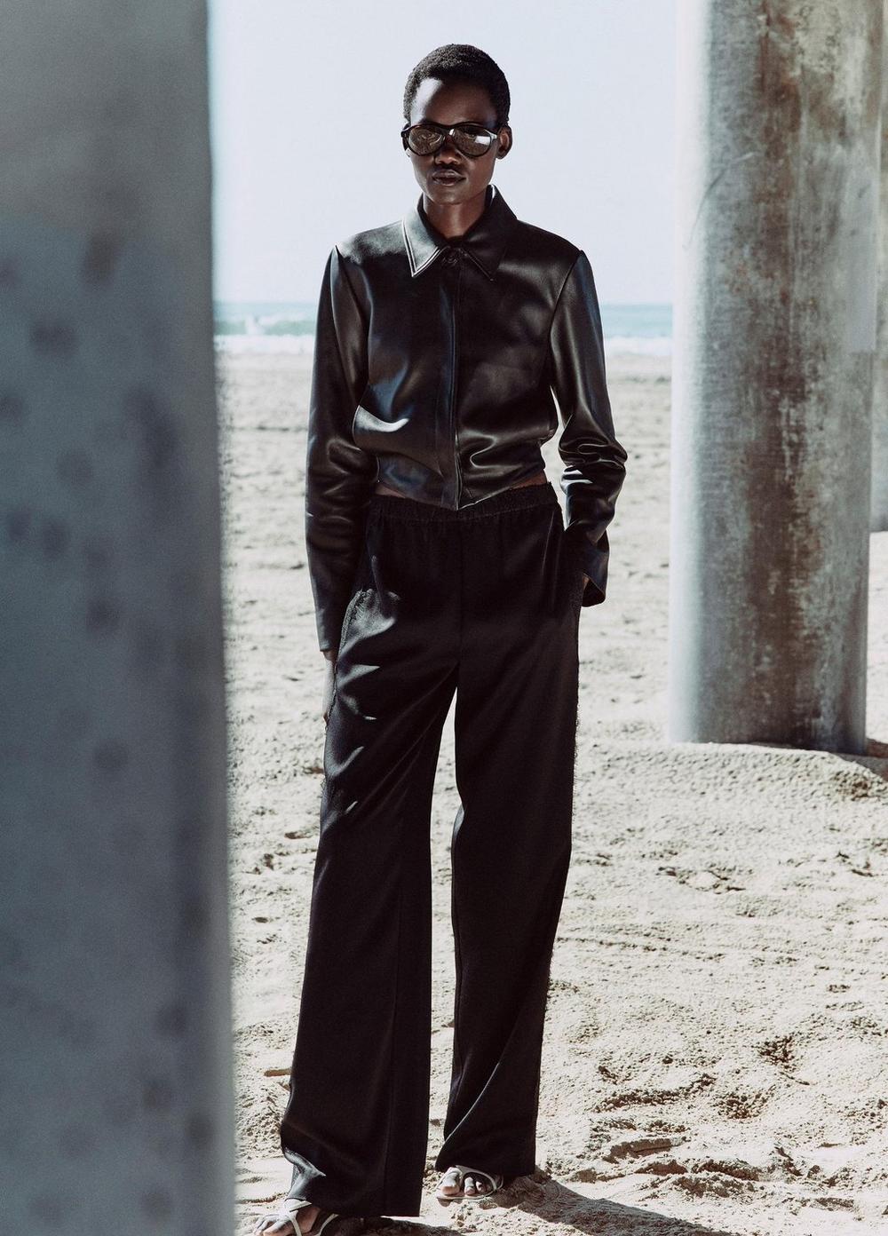 Vince Leather Cropped Jacket - Leather Jackets