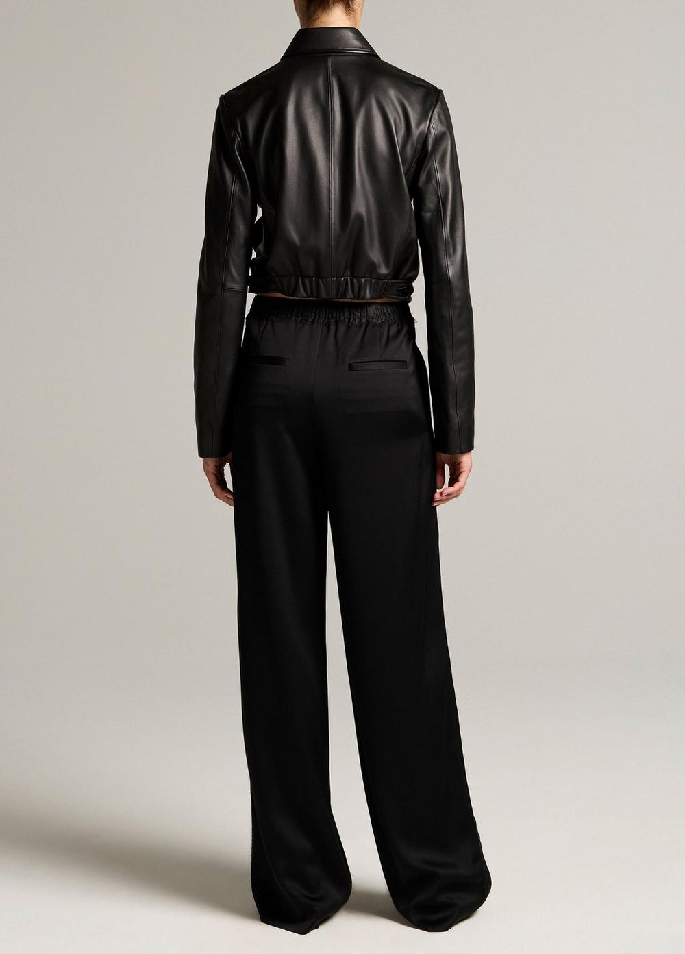 Vince Mid-Rise Lace-Trim Pull-On Pant - Wide Leg