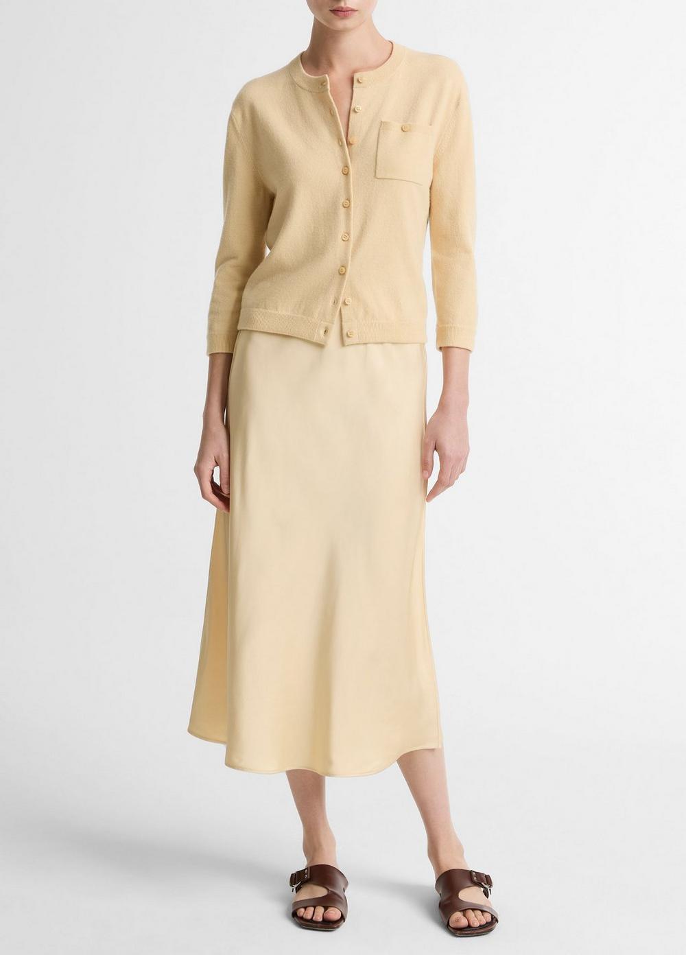 Vince Matte Satin Slip Skirt - Dresses & Skirts