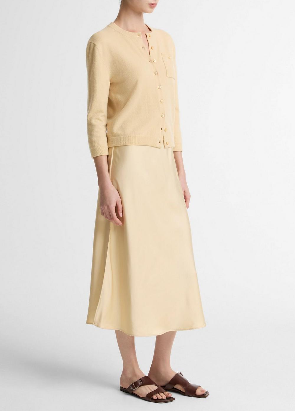 Vince Matte Satin Slip Skirt - Dresses & Skirts