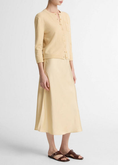 Vince Matte Satin Slip Skirt - Dresses & Skirts