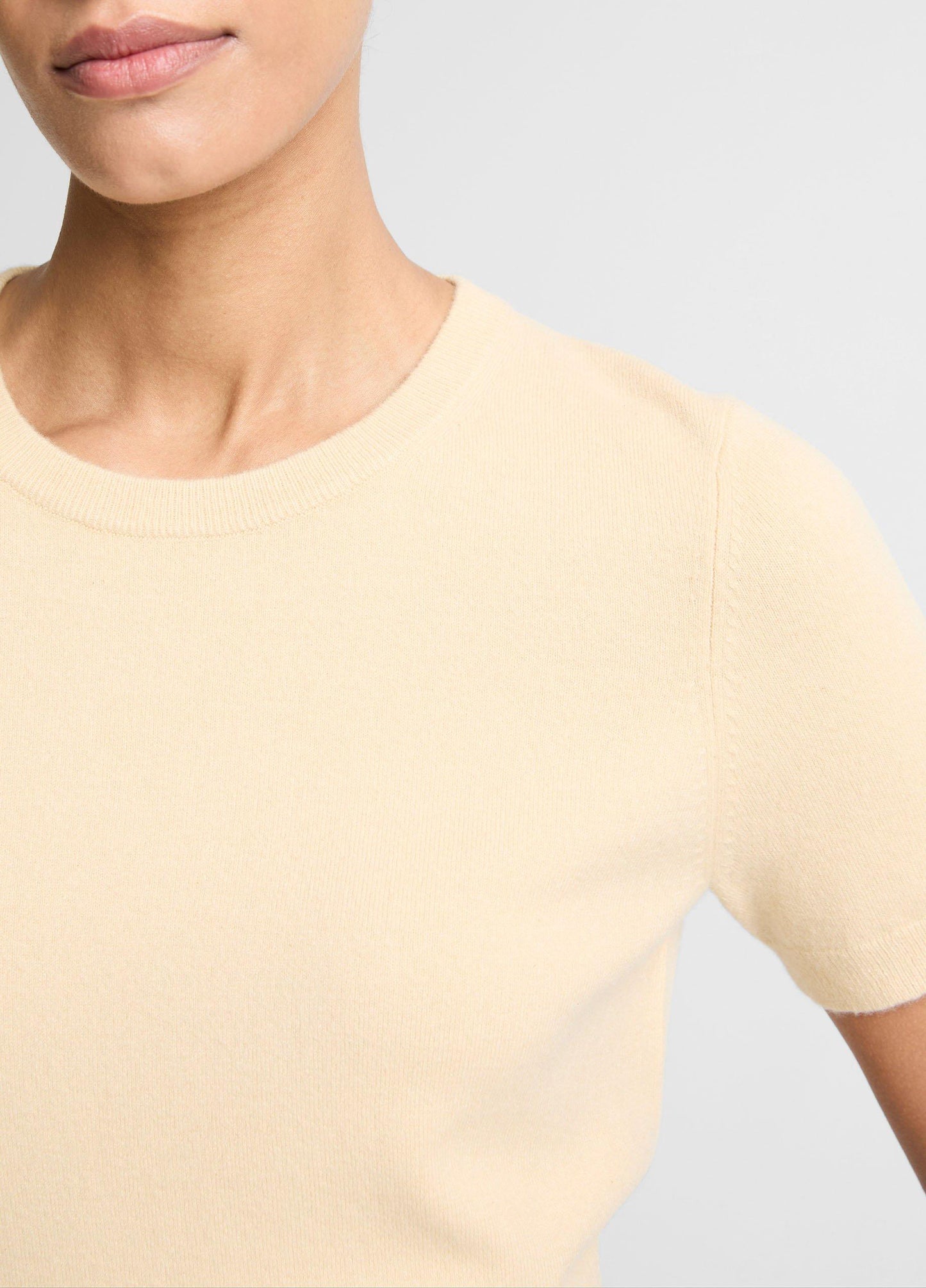 Vince Wool & Cashmere-Blend Short-Sleeve Sweater - Sweaters