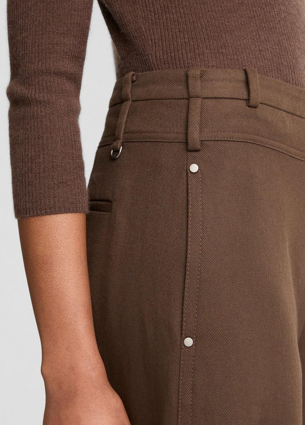 Vince Italian Cotton Utility Double-Waist Wide-Leg Pant - Pants & Shorts