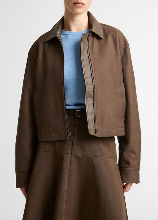 Vince Casual Cotton Twill Jacket - Jackets & Outerwear