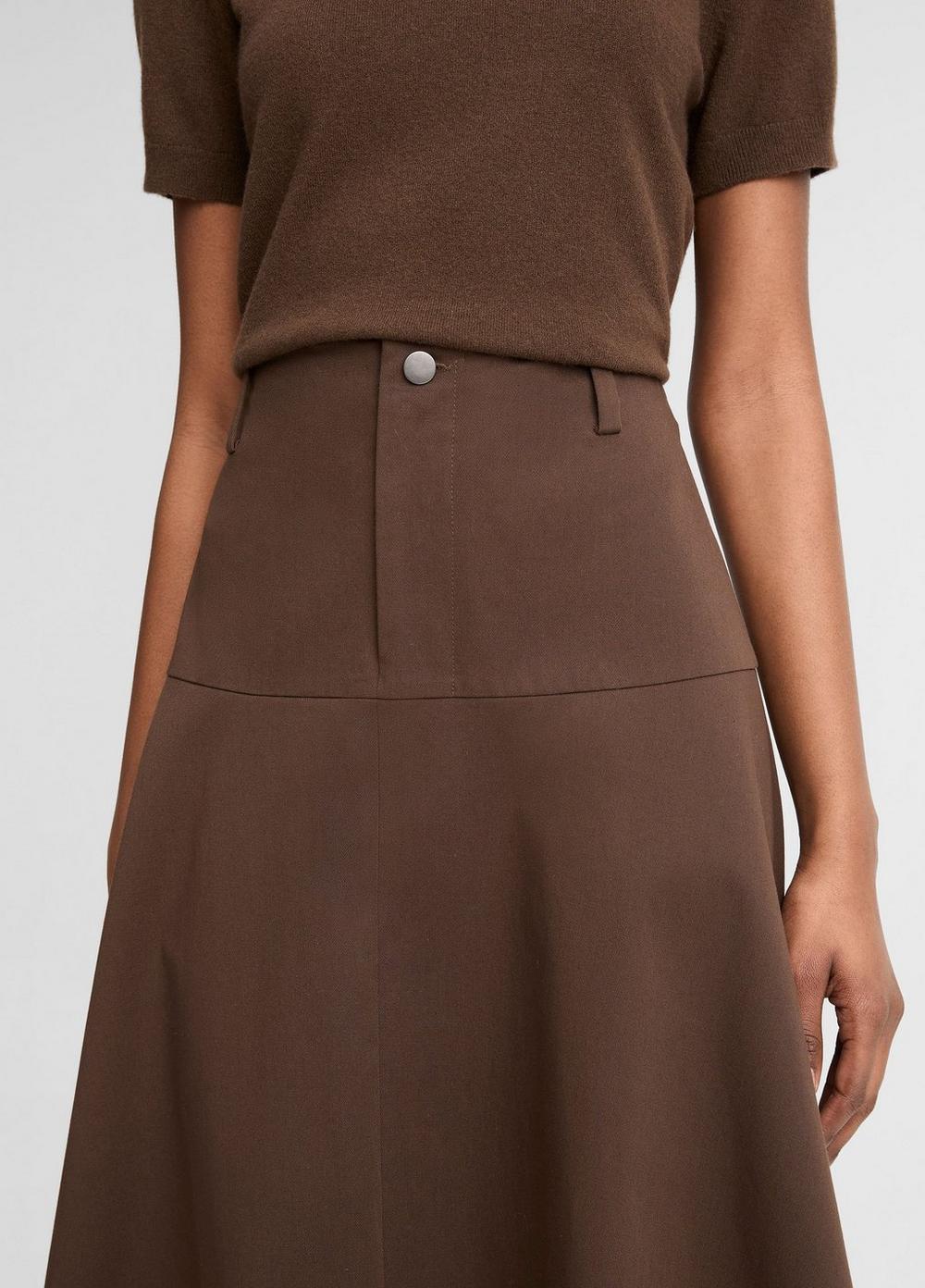 Vince Stretch-Cotton Twill Utility Full Skirt - Skirts