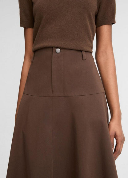 Vince Stretch-Cotton Twill Utility Full Skirt - Skirts