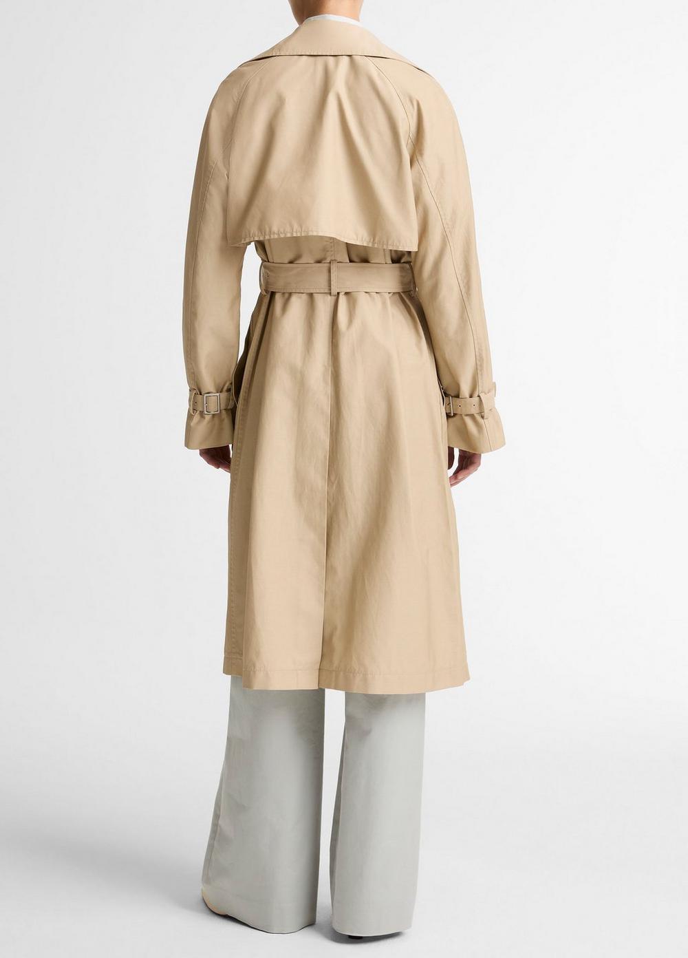 Vince Fine Cotton-Blend Twill Trench Coat - Coats