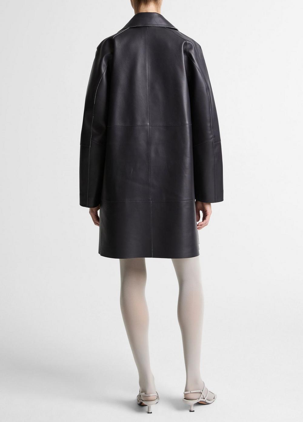 Vince Bonded Leather Coat - Coats