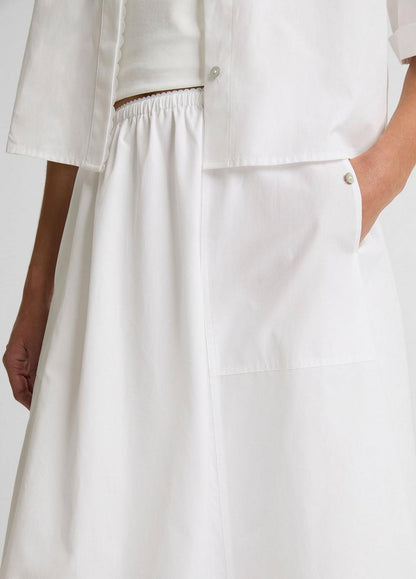 Vince Scallop-Detail Cotton Midi Skirt - Skirts