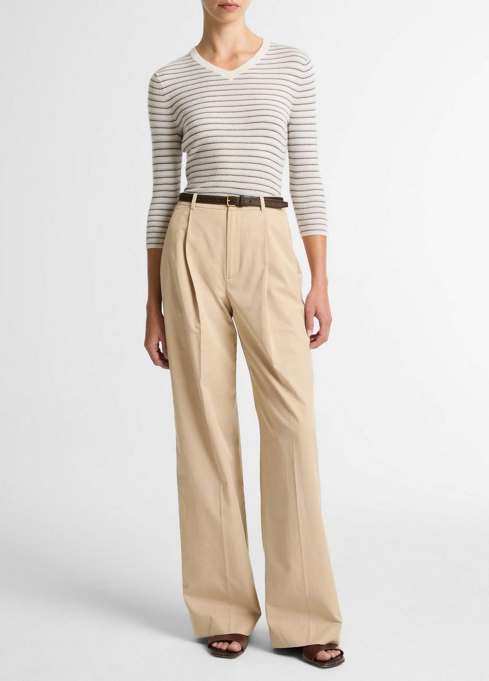Vince Camille Cotton-Blend Wide-Leg Trouser - Pants & Shorts