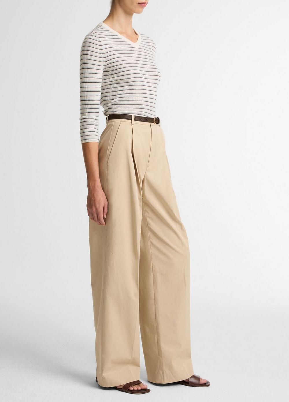 Vince Camille Cotton-Blend Wide-Leg Trouser - Pants & Shorts