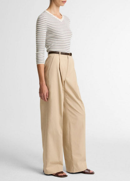 Vince Camille Cotton-Blend Wide-Leg Trouser - Pants & Shorts