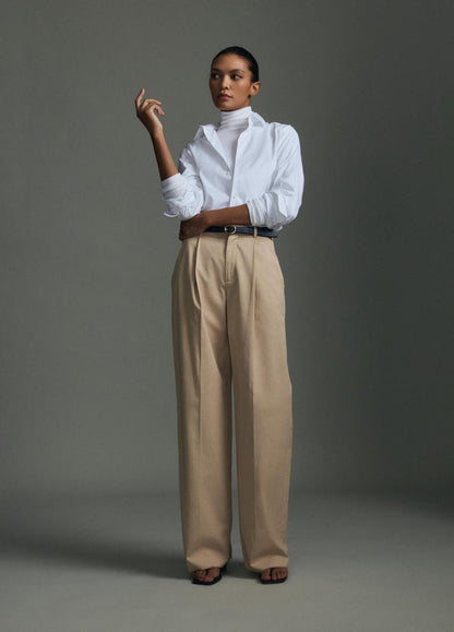 Vince Camille Cotton-Blend Wide-Leg Trouser - Pants & Shorts